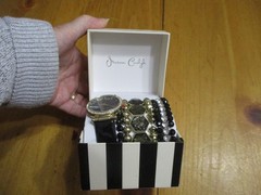 NWT Jessica Carlyle PVD Stainless Steel Watch/Coordinating Bracelets,8 Pcs,