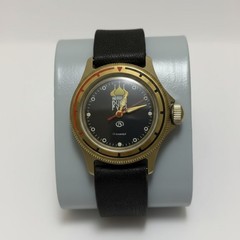 Vintage Vostok Komandirskie Rus Watch Men’s USSR Mechanical Diver Gold Tone 17J