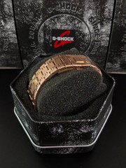 Casio GA-2100 G-Shock Watch – Sandblasted Gold Rose Case Mod – Black Dial