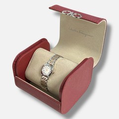 Salvatore Ferragamo Womens Silver Gold Swiss Two-Tone Bracelet Quartz Watch 23mm