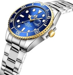 Reloj Para Hombre Casio Resistente Al Agua Acero Inoxidable Hora Mundial Oro