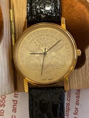 U.S. Commemorative Gold Eagle 14k Gold Watch US Twenty Dollar Coin 14kt With COA