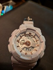 Casio Baby-G BA110GA-7A1K analog-digital display – white resin strap