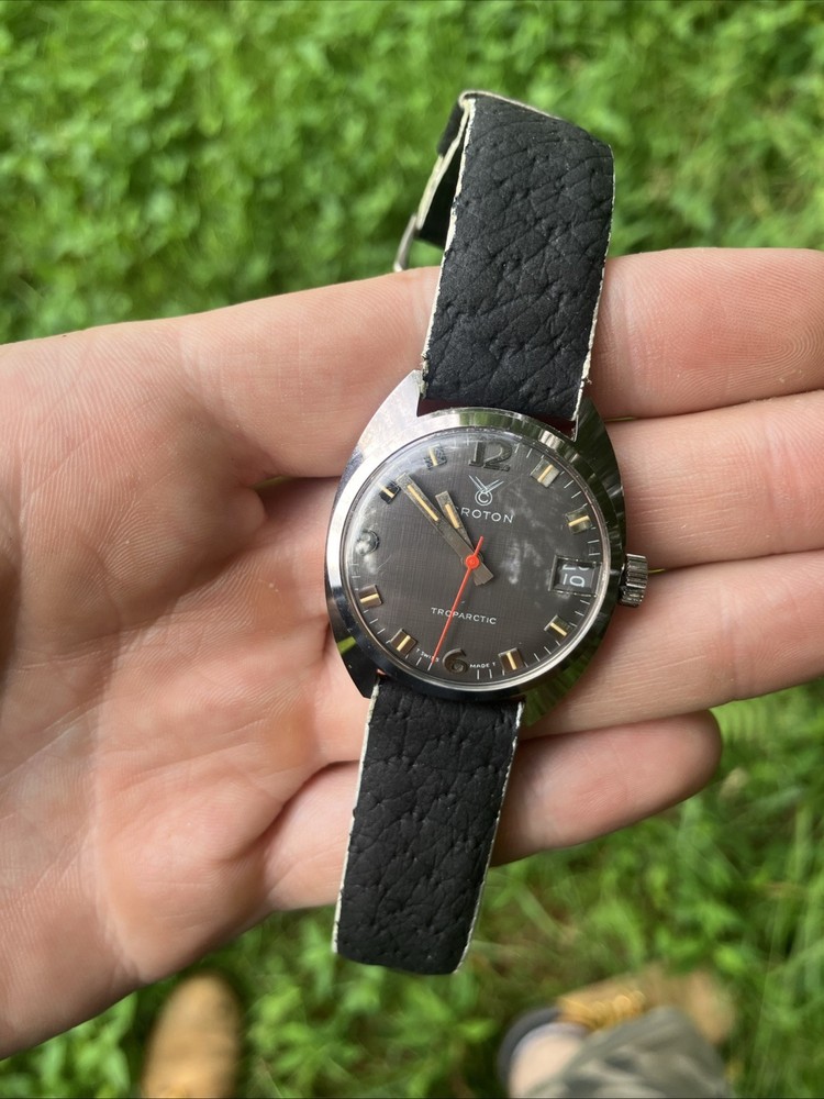 Vintage Croton Throparctic Wind Up Watch Mechanical Swiss Made Works Clean 1970s