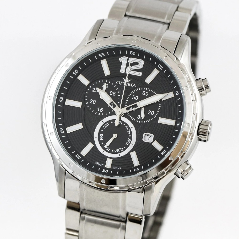 Optima – Swiss Chronograph – OSC362-SS-3 Swiss Ronda 44.5 mm OSC362 50 m (5