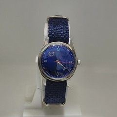Vintage HMT Janata 17 Jewel Hand Wind Mechanical Watch Blue Dial