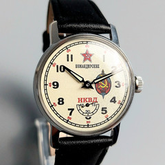 Pobeda Komandirskie Soviet Wristwatch USSR Vintage Mechanical Watch Serviced