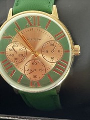 Analog Wrist Watch Mark Naimer Men’s Designer Style Fashion Silicone Green Band