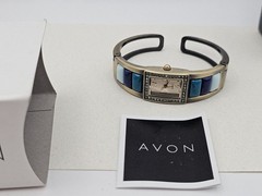 Beautiful Blue Cuff Watch pave’ diamonds Turquoise, blue and teal colors New