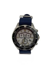 CITIZEN Eco Drive Quartz Watch Analog WHT BLU SS h500 002c602