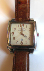 SILPADA Designs Watch Adjustable Brown Leather Band 5.5″-7.5″ New Battery