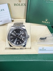 Rolex Datejust 126300 Silver Oyster Bracelet with Silver Bezel
