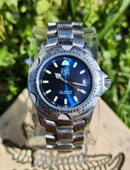 ESQ [Movado] E5066 100M Professional Diver Blue/Silver 37mm Men’s Watch Quartz!!