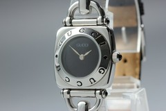 GUCCI 6300L Horsebit 21mm Black Dial Quartz Women’s Watch From JAPAN [Near MINT]