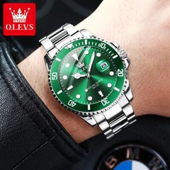 Waterproof Quartz Watch Men’s OLEVS Men Luminous Luxury Stainless Steel Strap