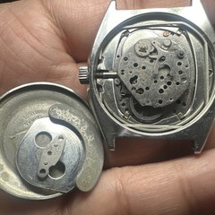 Vintage TIMEX TV Dial Men’s Automatic Watch Taiwan Date Silver 35mm For Repair