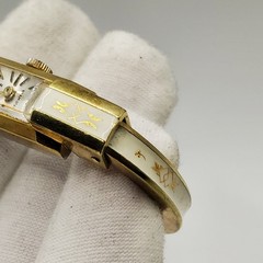 Vintage Kurz 17 Jewel Enamel Band Mechanical 11mm Watch Running