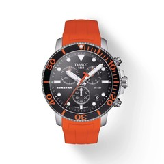 TISSOT Seastar 1000 Chronograph Orange Strap Men’s Watch # T120.417.17.051.01