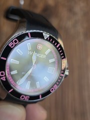 Wenger Seaforce 0621.10 Swiss Diver Watch Sapphire Crystal Pink Black New Batt.