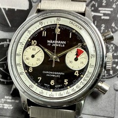 Wakmann 60s Vintage Baby Chronomat Chronograph Watch Swiss 36mm Ref 332.23 V7733