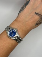 Neo Vintage Bulova Marine Star Midnight Blue Dial Ladies Watch Fresh Battery