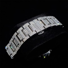 18K Gold IPS Plated LED Digital Hip Hop Bling Ice out Mens Watch Iced Cz Diamond