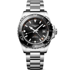 New Longines HydroConquest GMT 41mm Black Dial Steel Men’s Watch L37904566