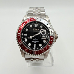 Invicta Pro Diver Quartz 40mm Black Dial Red/Silver Bezel Date 100m