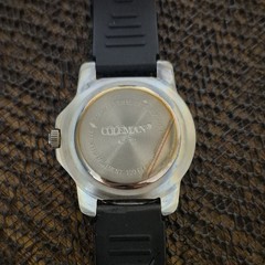 Coleman Analog Quartz Wristwatch 40mm Black Dial Rubber Strap 100 ft WR