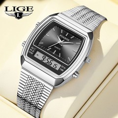 Luxury Sport Wristwatch Waterproof Luminous Stainless Steel Mens Quartz Watch
