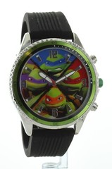 JUMBO Nickelodeon Men’s Teenage Ninja Turtles ANALOG WRIST Watch black Band NEW