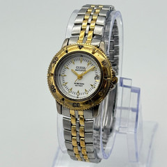 Women’s GUESS WaterPro Two-Tone 29mm White Dial, Steel Bracelet Watch, Date