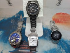 Variety Of 4 Fossil Brand Watches All Work, Some Need Batteries. Stainless Steel