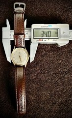Collectible 1940s 14K Gold Omega Deville Trésor With Buffalo Calf Leather Strap