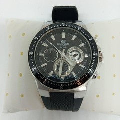 Casio Edifice Chronograph Quartz Black Rubber Band Mens Watch Japan