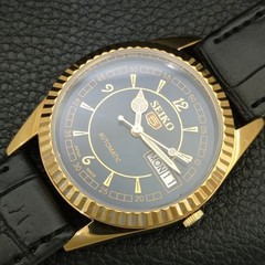 AUTOMATIC VINTAGE REFURBISHED SEIKO 5 6309A JAPAN MENS BLUE DIAL WATCH a443512-1