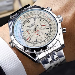 1pc Men’S Business Sports Style Multifunctional Chronograph Watch