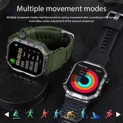 Bluetooth Smart Watch for Men (Answer/Make Calls)Rugged Tactical Fitness Tracker