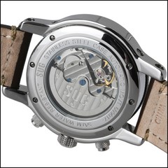 S.U.G. PHENOM MEN’S 21J AUTOMATIC WATCH NEW WHITE DIAL SUG BLACK LEATHER STRAP
