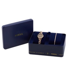 Fossil Carlie Quartz Grey Dial Ladies Watch ES5378SET