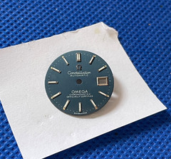 Genuine Omega Constellation blue dial 19.5mm for cal. 681 NOS (1/18241)