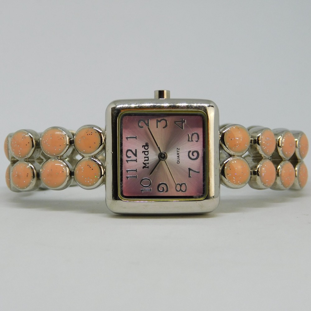 Mudd MD2379HAAF/C1-06 Quartz Analog Women’s Watch Sz. 6″ New Battery