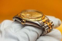 Rolex Datejust 36mm Two Tone Champagne Stick Dial – 16013