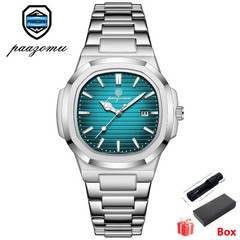 Men’s Fashion Quartz Watch Stainless Steel Waterproof Luminous Date Week Watch