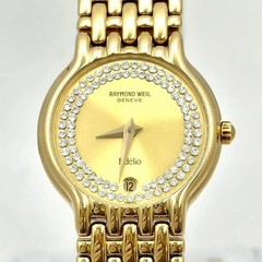 Raymond Weil Fidelio 4702 Wristwatch Watch 18KGF Rhinestone Quartz Arm 15cm