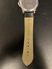 Ravel men’s quartz sports watch with a black leatherette strap Working