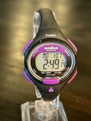 Timex Ironman Triathlon Women/Youth Watch Purple Black Indiglo NEW BATTERY