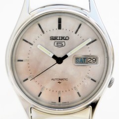 Vintage Seiko 5 Automatic 7009-335R R Mother of Pearl Dial Men’s Watch Japan