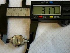 Vtg Bulova Wristwatch Swiss Made 6″ Band Clear Stones Fold Over Clasp *RUNS*