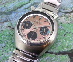 Vintage Citizen 8110 Bullhead Chronograph Automatic Stainless Watch 38mm